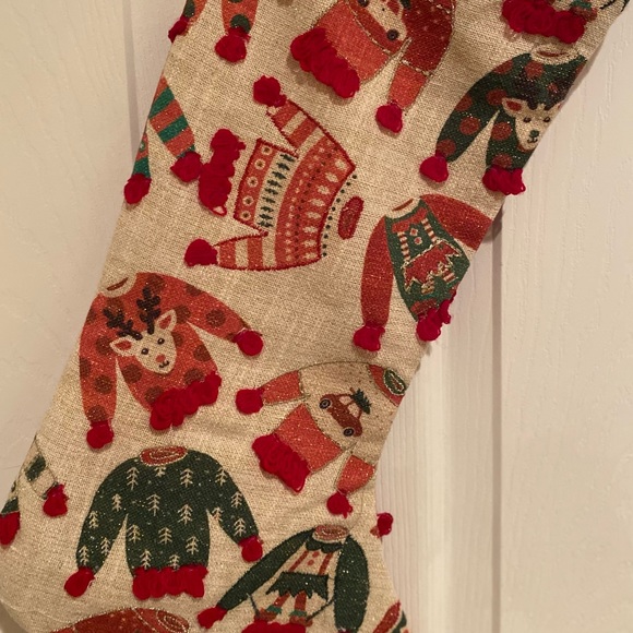 Ugly Christmas Sweaters Christmas Stocking, Ugly Christmas Sweaters & Pom-Poms - Picture 4 of 12